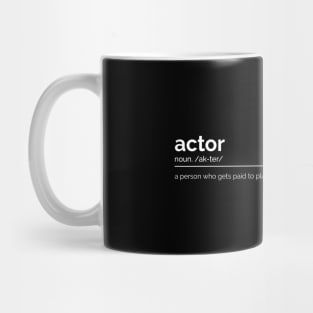 dictionary definition of the word actor Mug